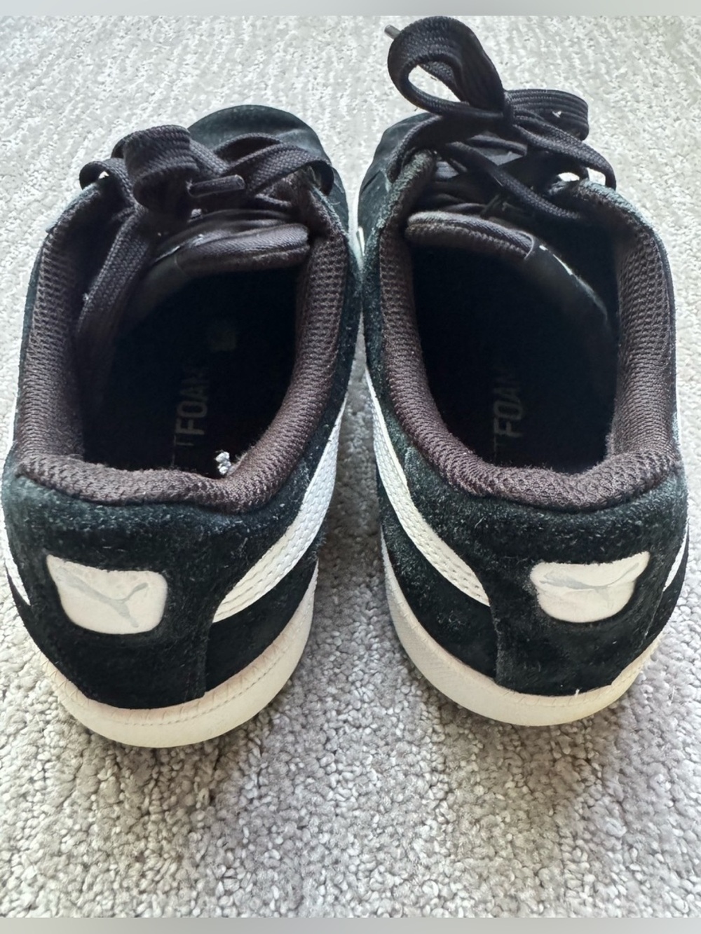 Puma Smash v2 Black Suede Leather Sneakers Men's Size 10 Low Top Shoes - Picture 6 of 8
